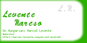 levente marcso business card